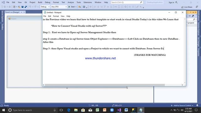 How to Connect SQL Server with Visual Studio 2019 смотреть онлайн