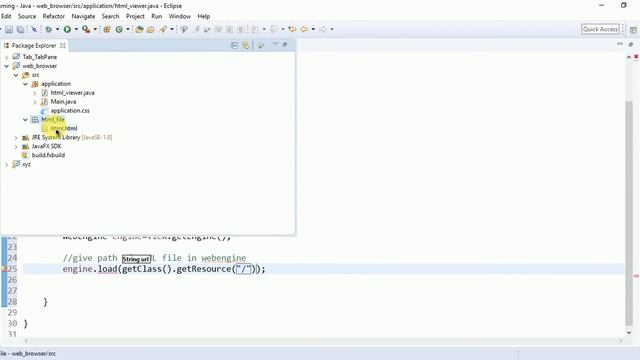 Web Browser and HTML Viewer in Java using Javafx Part-2 смотреть онлайн