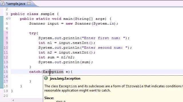 Part 82: Java Programming Tutorial - Exception Handling . смотреть онлайн