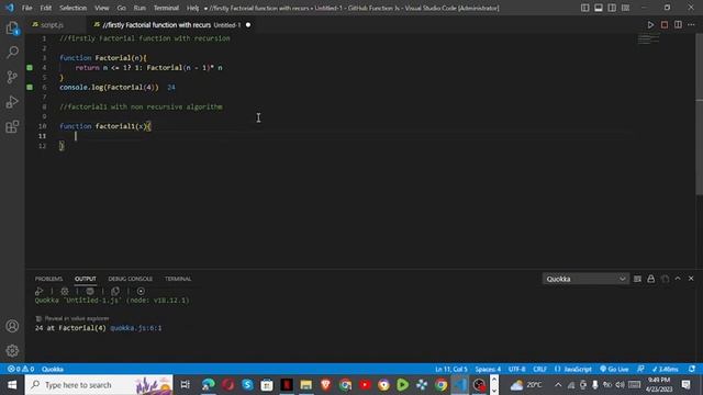 JavaScript functions || How to write a function on JavaScript that calculates Factorial of a number