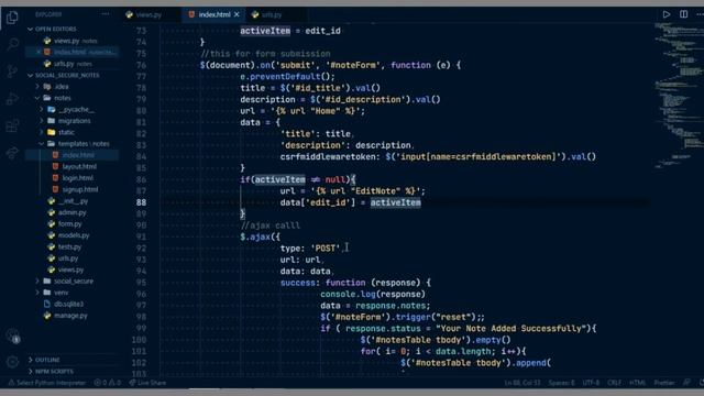 #18. Django Ajax Update Table | Django Ajax Tutorial in Hindi