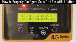 How to Properly Enable Solis Grid Tie Limiter Function