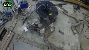 Установка глушителя от R ки на GTI VW GOLF 7. без доработок кузова , колхоз моими руками)))