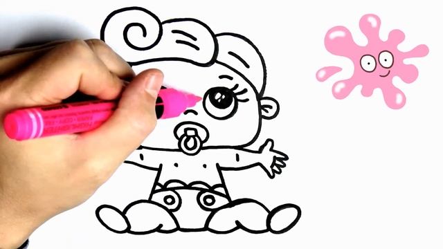 Как нарисовать РЕБЕНКА / Раскраска РЕБЁНОК для детей / рисунок срисовка / How to draw a CHILD смотреть онлайн