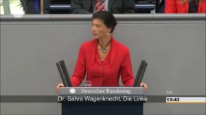 Скандал в Бундестаге. Сара Вагенкнехт обвинила Меркель и Обаму в разжигании воины