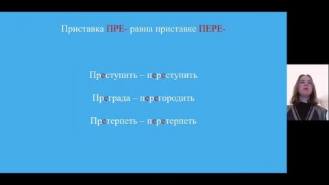 Видеоурок по теме «Гласные в приставках ПРЕ- и ПРИ-»