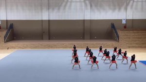 Cheerleading. Team People's Republic of Chine Junior Pom ICU 2021.Чир спорт. Китай юниоры фристайл.