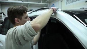 Mercedes GLS - Оклейка в белый перламутровый сатин + салон