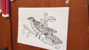 Рисую кукушку! / I draw a cuckoo! / 我畫杜鵑 / Ich male einen Kuckuck!