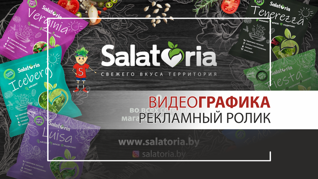 Видеографика 2D | анимационный ролик компании «Салатория»