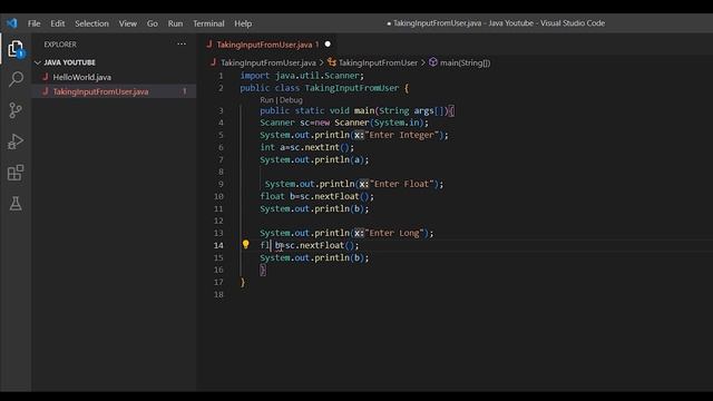 How to Take Input From User in Java(String, int, char, float, long) #java #scanner смотреть онлайн
