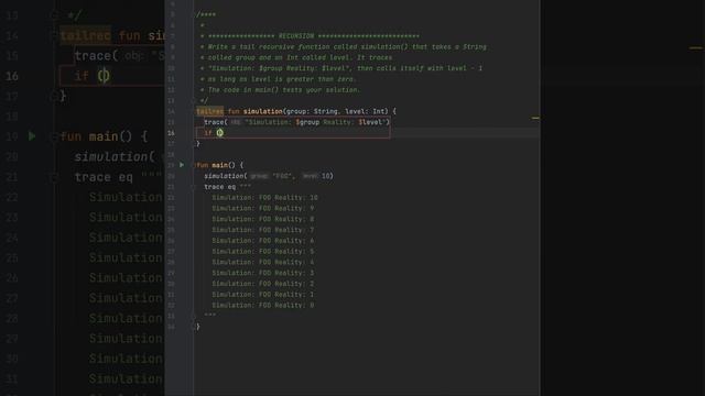 Kotlin - recursion tailrec simulation super easy programming