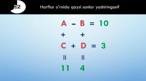 Математик саволлар - Факат Генийлар учун // Matematik savollat - Faqat Geniylar uchun