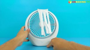 Mini Fan - Desktop Fan With 3 Speeds, Cool Natural Wind, Rechargeable Portable | Unboxing & Review