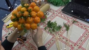 Букет из МАНДАРИНОВ! Мастер-класс по фуд-флористике