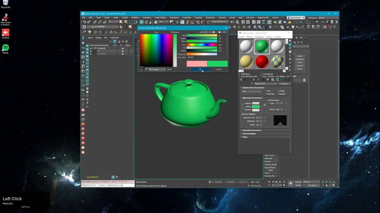 Dark Max №12 Hex Color In 3dsMax