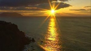 ФУТАЖ Закат солнца над морем - Footage Sunset