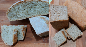 Хлеб чиабатта и ржаной. Домашний хлеб.