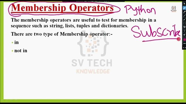 OPERATORS IN PYTHON | basic operators |   #python |#mahesh |#svtechknowledge