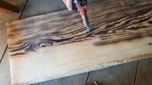 Обжиг доски для стола