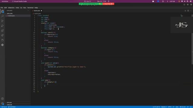 STACK Data Structure (Concept+Implementation) in JAVA смотреть онлайн
