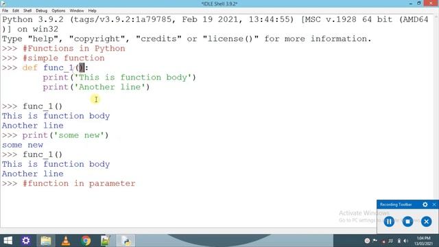 Functions in Python: Part 1 |What is Function in Python Hindi |Python Full Beginners Course in Hind