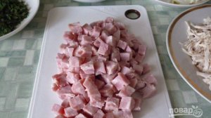 Салат Гнездо глухаря с грибами