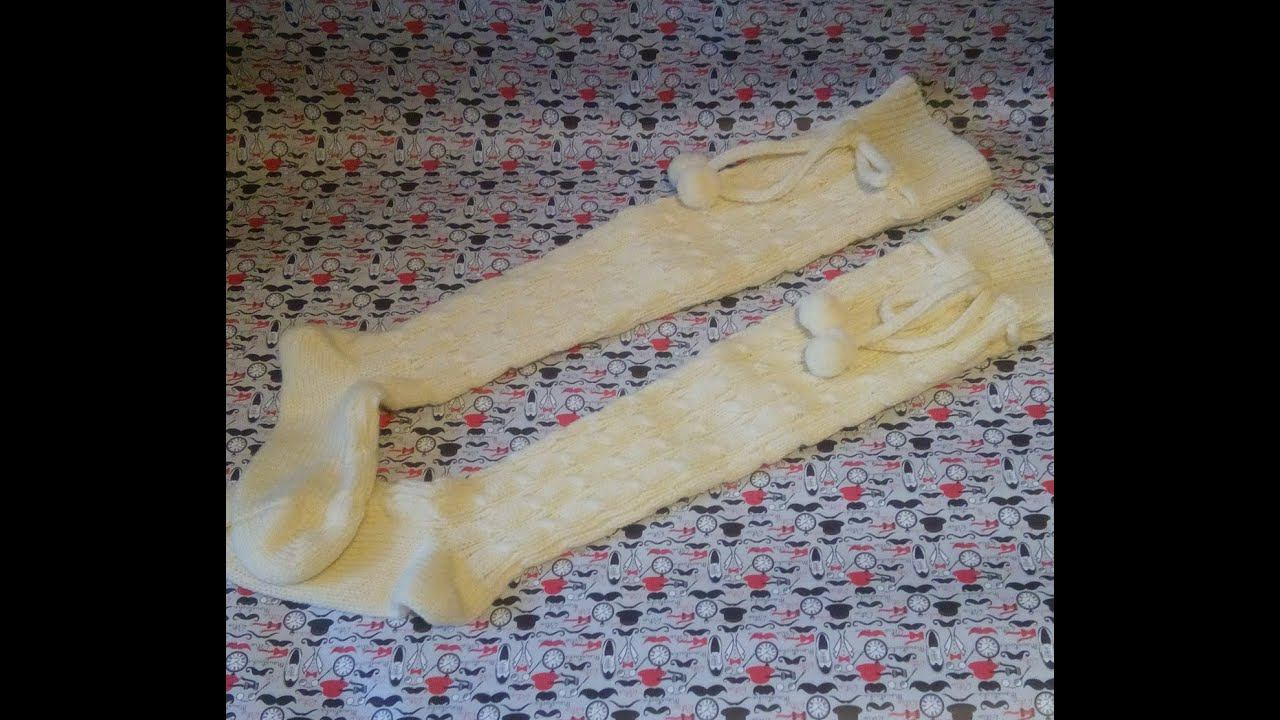 Вяжу гетры на вязальной машине. смотреть онлайн