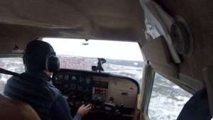 Cessna 172. Полет по кругу (конвейер), посадка. Аэродром "Бычье Поле", г Кронштадт