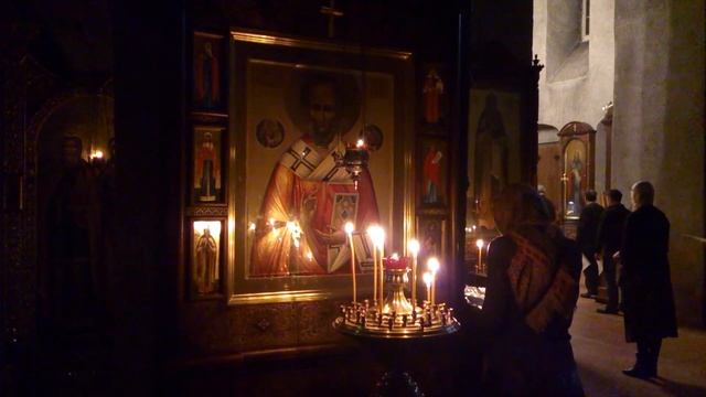 Фрагмент всенощного бдения в селе Тайнинском (Мытищи) смотреть онлайн