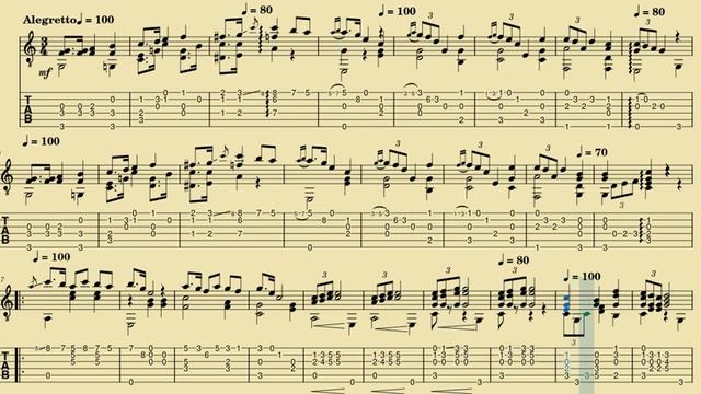 Sueño (Mazurka in "C") - Francisco Tárrega (Tablatura) смотреть онлайн