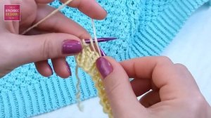 Мелкий ажурный узор спицами видео. Узор для летнего кардигана. Вязание спицами из хлопка