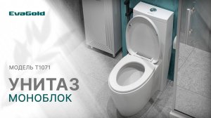 Унитаз-моноблок T1071 безободковый от бренда EvaGold.