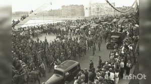ПОЗОРНЫЙ МАРШ ПЛЕННЫХ НЕМЦЕВ ПО МОСКВЕ..1943 год