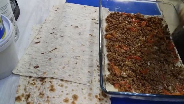 Ленивая лазанья из лаваша