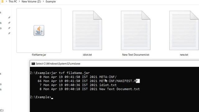 How to Create, Update, Extract , See Content of Jar File in java Using Command Prompt | смотреть онлайн