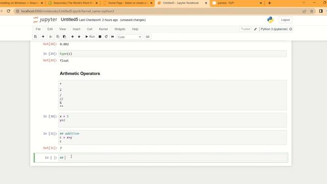 Arithmetic Operators in Python смотреть онлайн