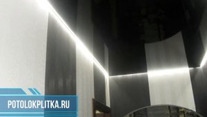 Установка парящих натяжных потолков в прихожей