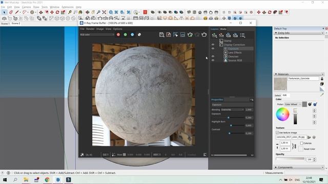Sketchup Vray 5 Concrete Material смотреть онлайн