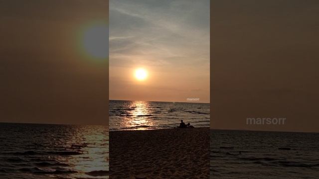просто набережная, цвет заката - лимонно-розовый. вечерний сабай