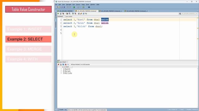 Oracle 23C New Features | Table Value Constructor смотреть онлайн