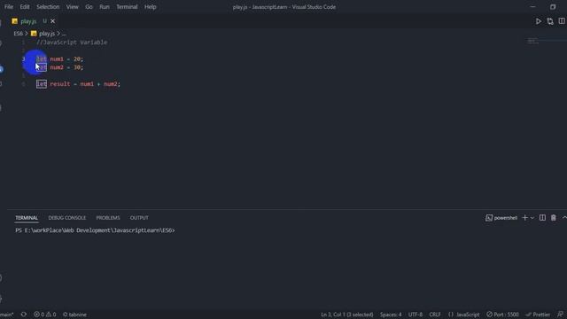 JavaScript Variable
