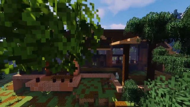 КРАСИВЫЙ ЛЕСНОЙ ДОМ В МАЙНКРАФТ | таймлапс 1 часть смотреть онлайн