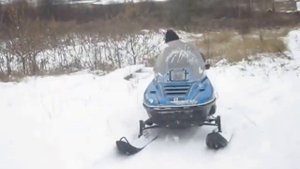 первый снег на снегоходе 2015. Рысь с Лифаном.4т.