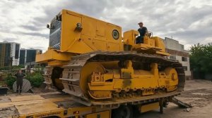 Перевозка трубоукладчика Komatsu D355 | Погрузка на трал | Негабаритные грузоперевозки от ГК Сокол