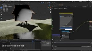 Blender Избушка ► 4.10. Главный план. Пруд