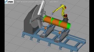 Симуляция плазменной резки трубы на секторные сварные отводы промышленным роботом Fanuc