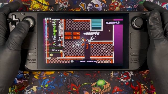 Steam Deck Gameplay | Hotline Miami | Steam OS