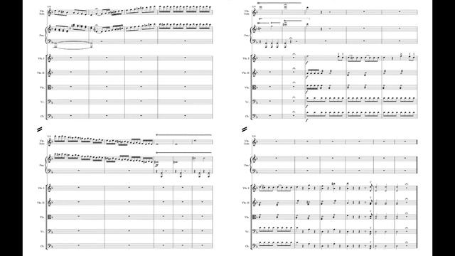 Mendelssohn Concerto for Violin, Piano & Strings D minor MWV O 4 孟德爾頌 小提琴 鋼琴 協奏曲 Score Sheet 譜【Kero смотреть онлайн