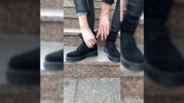 Женские ботинки зимние эко замша смотреть онлайн